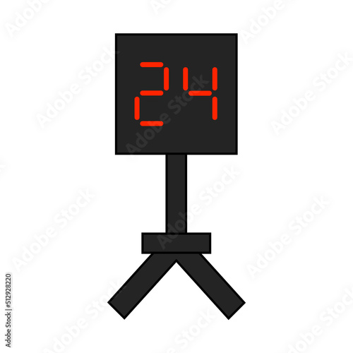 Basketball shot clock timer vector illustration.