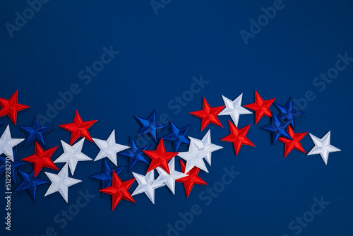 Frame with colored stars for USA independence day celebration