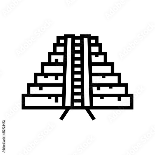 prasat thom line icon vector. prasat thom sign. isolated contour symbol black illustration
