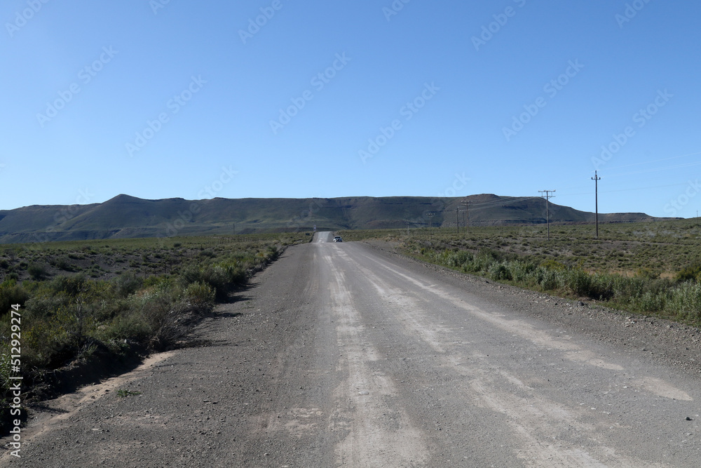 The long and lonely road between vanwyksvlewi and Carnarvon, South Africa The long and lonely road between vanwyksvlewi and Carnarvon, South Africa