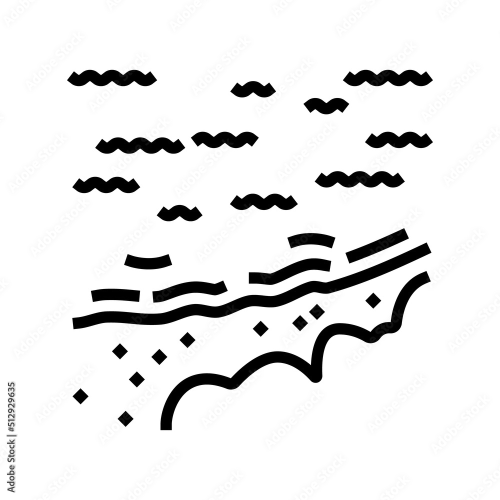 fraser island line icon vector. fraser island sign. isolated contour symbol black illustration