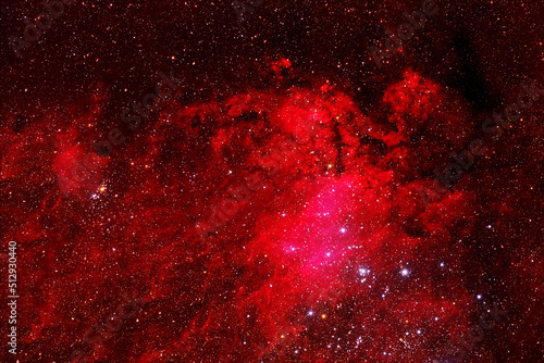 Red  beautiful space nebula. Elements of this image furnished by NASA