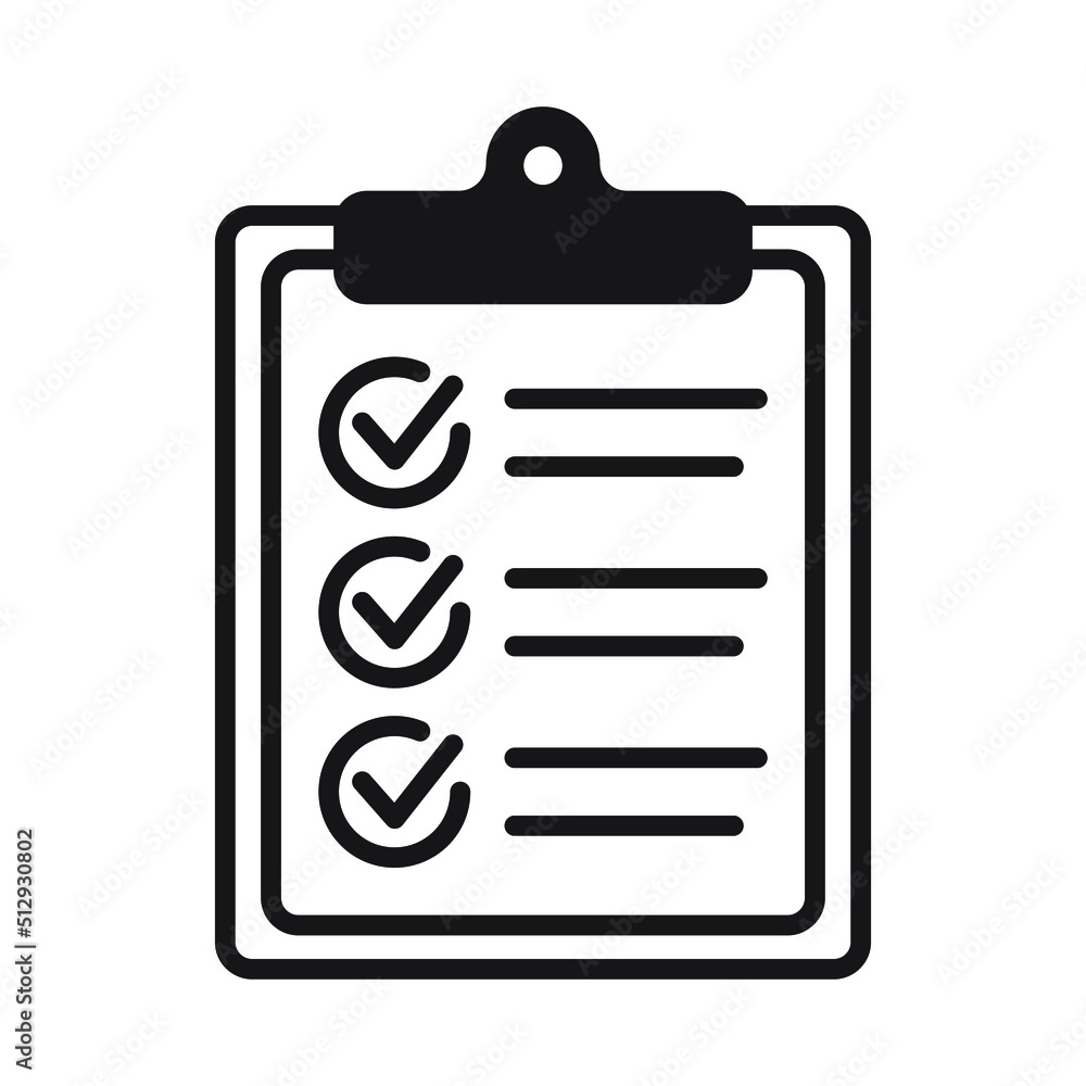Clipboard icon. Checklist sign symbol for web site and app design. Clipboard icon. Checklist sign symbol for web site and app design.