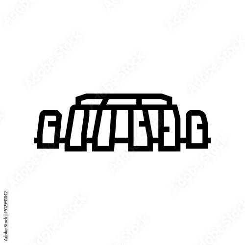stonehenge monument line icon vector. stonehenge monument sign. isolated contour symbol black illustration
