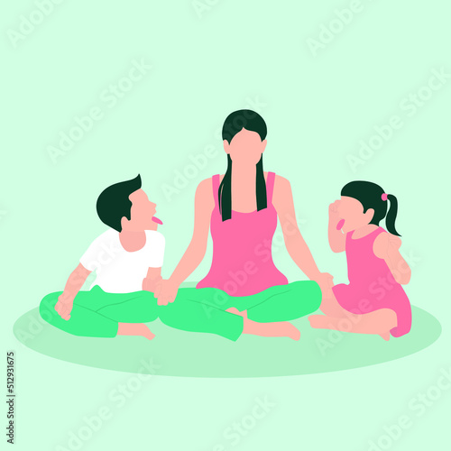 Be Patient with Kids Vector Illustration