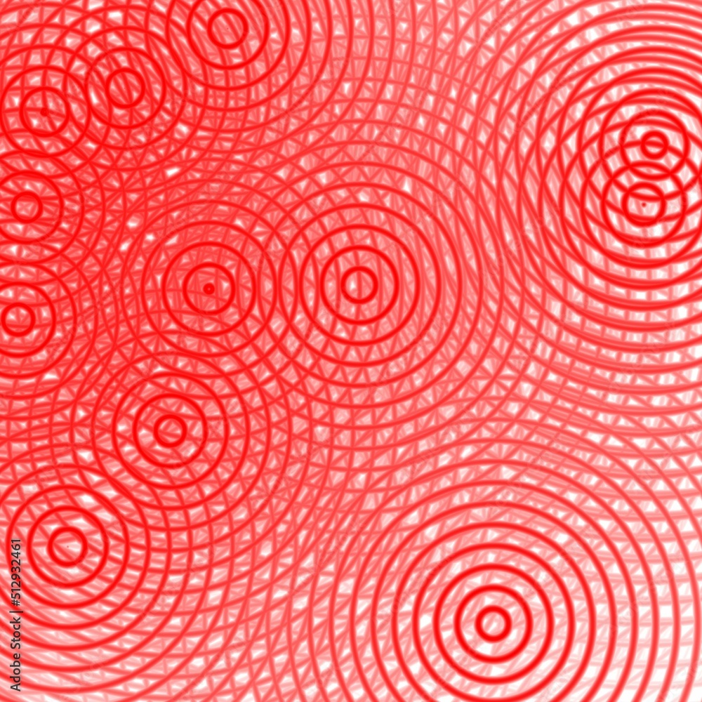 Web shapes, circular red and white circles Web shapes, circular red and white circles