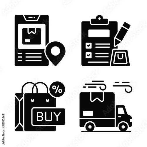 Shopping and E-commerce, Simple vector illustration.