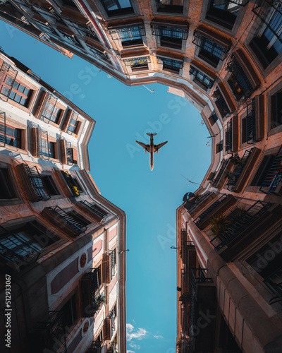 plane city view