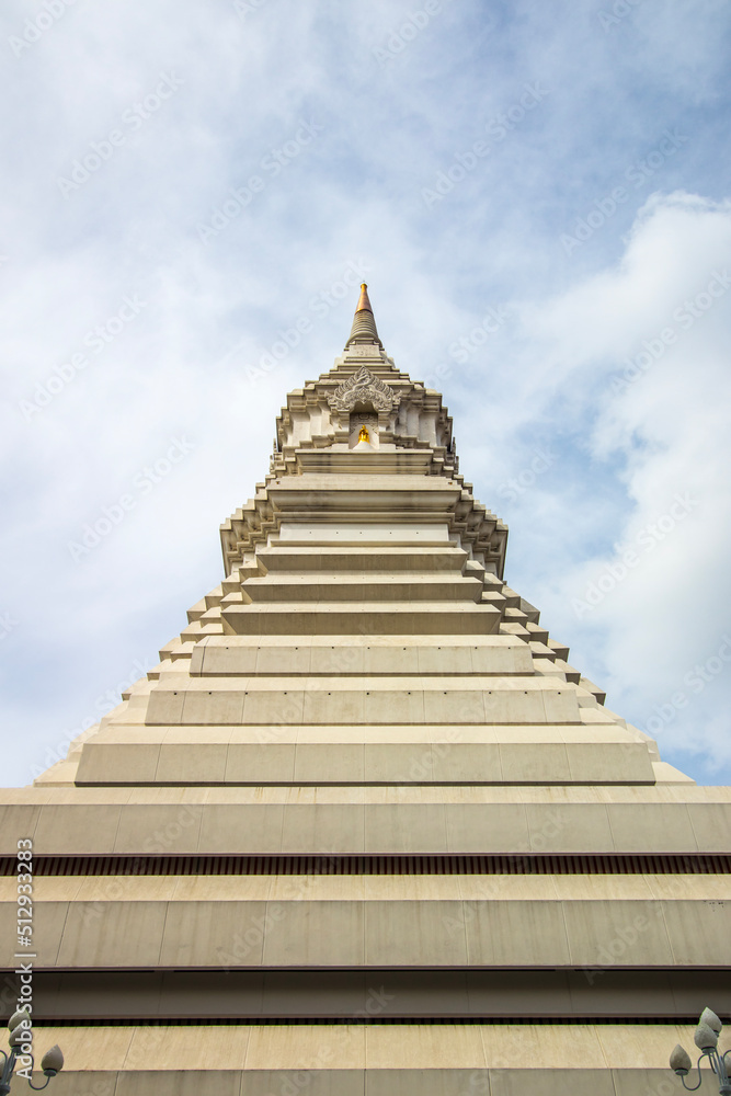 Phasi Charoen district,Bangkok,Thailand on May29,2020:Maharatchamongkhon stupa at Wat Paknam Phasi Charoen.