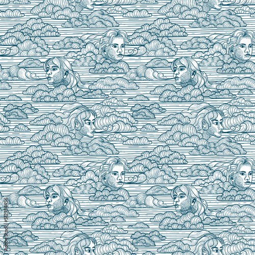 Wind. The weather gods blow on the clouds and create wind whirlwinds.