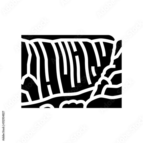 victoria falls glyph icon vector. victoria falls sign. isolated symbol illustration
