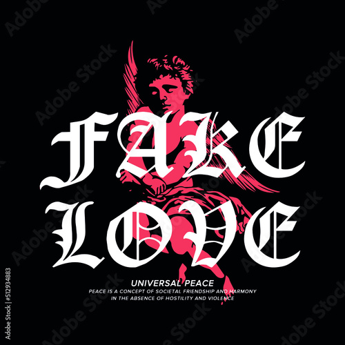 little angel cupid with slogan Vector design for t-shirt graphics, banner, fashion prints, slogan tees, stickers, flyer, posters and other creative uses	
