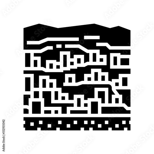 bandiagara city glyph icon vector. bandiagara city sign. isolated symbol illustration