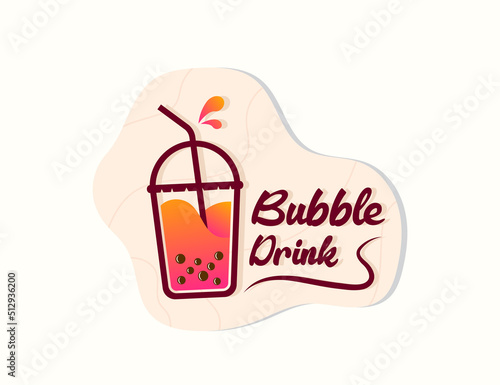 Bubble drink tea logo design