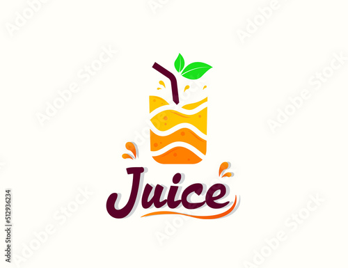 Fresh orange juice logo design