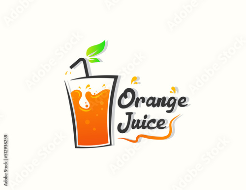 Fresh orange juice logo design