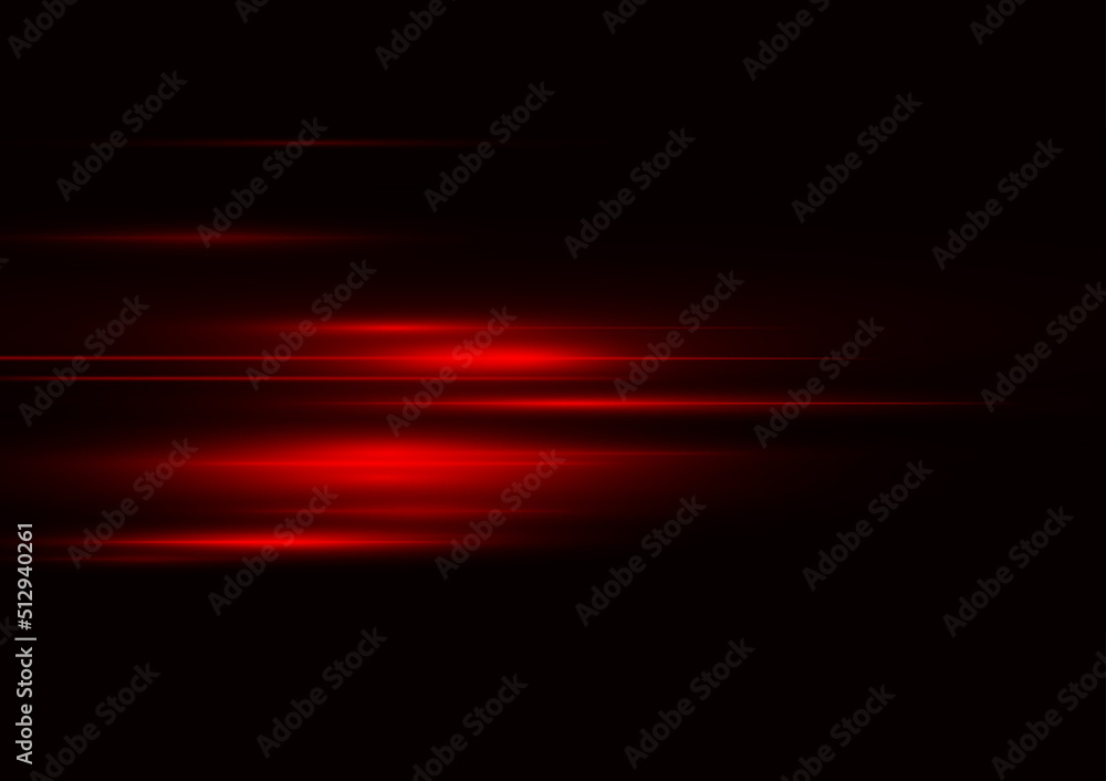 Abstract red speed neon light effect on black background vector illustration. Abstract red speed neon light effect on black background vector illustration.