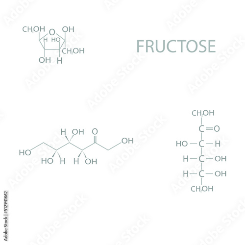 Fructose molecular skeletal chemical formula.	

