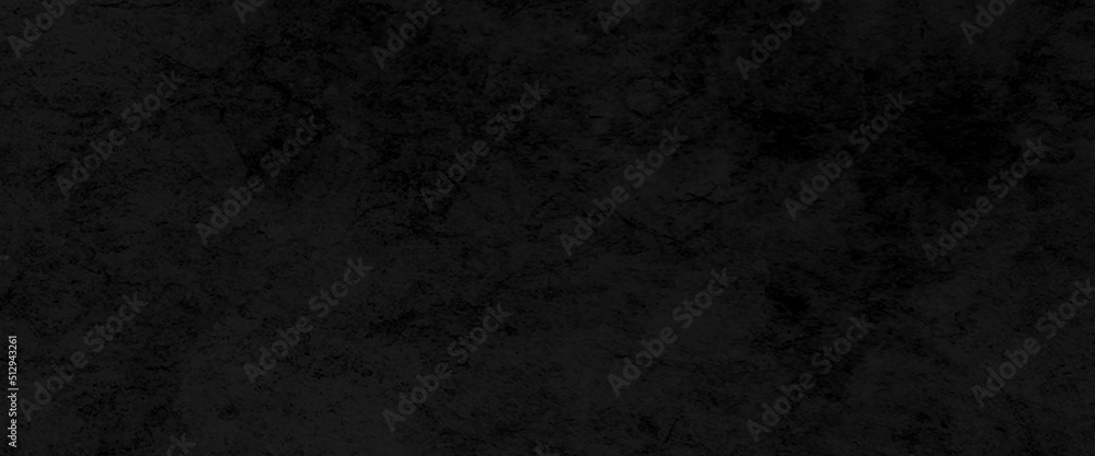 Black stone concrete texture background anthracite panorama. Panorama dark grey black slate background or texture, vector black concrete texture. stone wall background. - obrazy, fototapety, plakaty 