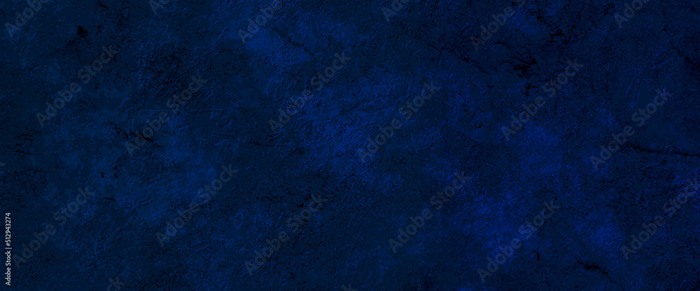Dark blue rough grainy stone or concrete wall texture background, blue and black background texture, marbled stone or rock textured banner with elegant dark black and blue color and design.