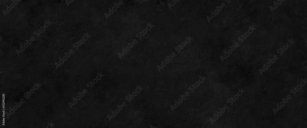 Black or dark gray rough grainy stone texture background, dark black grunge textured concrete backdrop background. Panorama dark grey black slate background or texture.