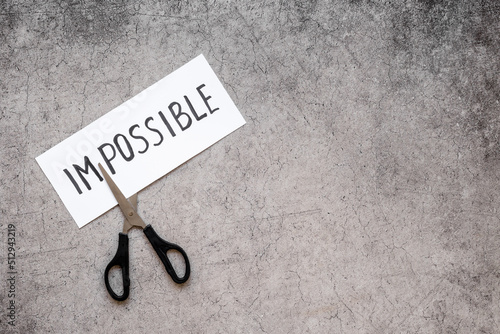 Word Impossible becomes Possible. Motivation concept