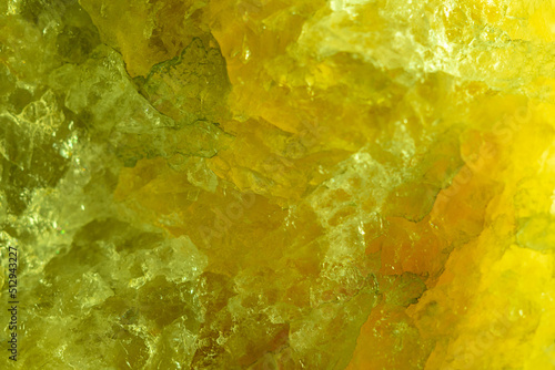 Green and yellow luminated quart crystal   photo