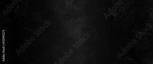 Black stone concrete texture background anthracite panorama. Panorama dark grey black slate background or texture, vector black concrete texture. stone wall background. photo