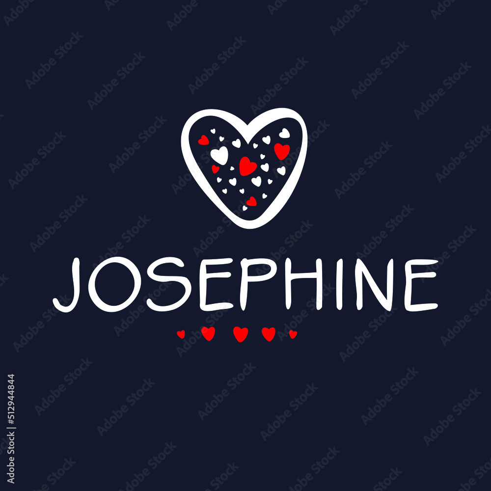 Josephine Calligraphy female name, Vector illustration. Stock Vector Adobe Stock