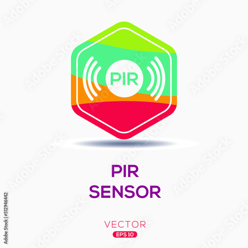 Creative (PIR sensor) Icon, Vector sign.