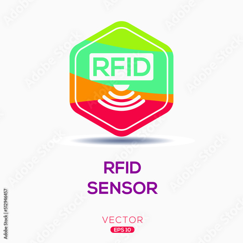 Creative (RFID sensor) Icon, Vector sign.