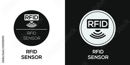 Creative (RFID sensor) Icon, Vector sign.