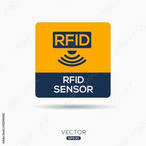 Creative (RFID sensor) Icon, Vector sign.
