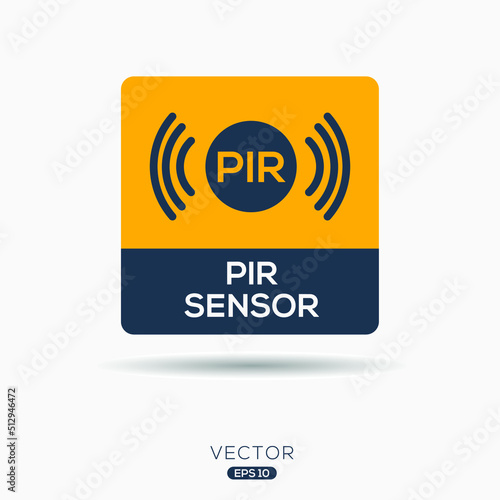 Creative (PIR sensor) Icon, Vector sign. photo