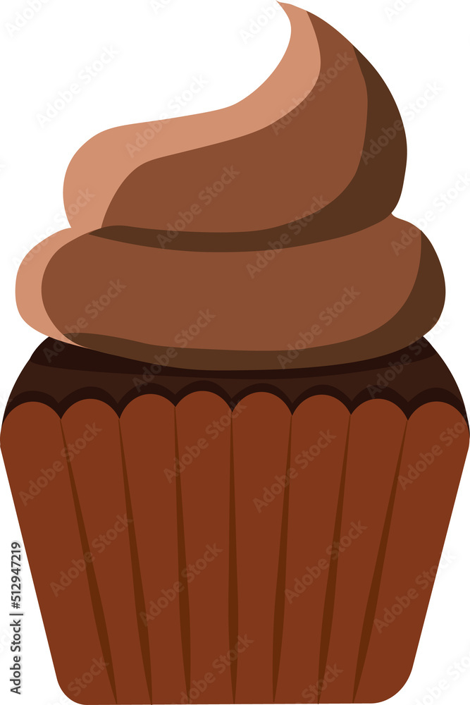 Chocolate cupcake with chocolate frosting Chocolate cupcake with chocolate frosting