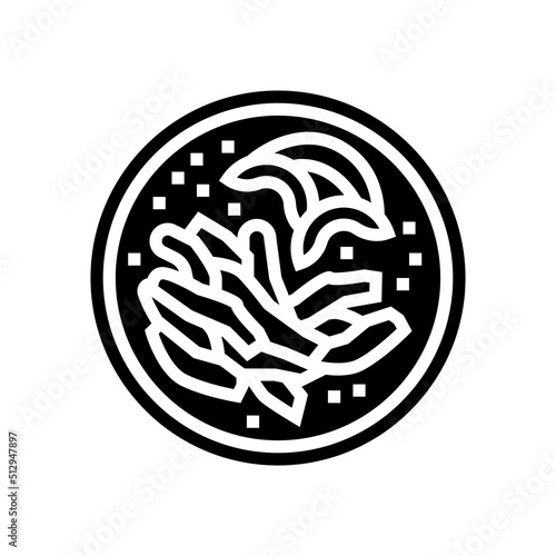 fajita chicken glyph icon vector. fajita chicken sign. isolated symbol illustration
