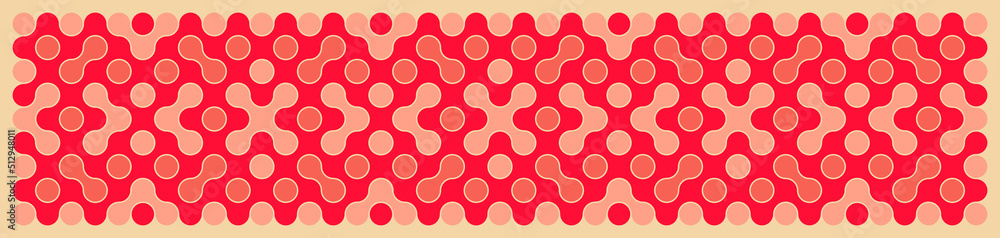 Multicolor truchet tiling connections illustration Multicolor truchet tiling connections illustration
