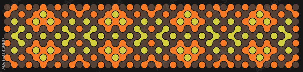 Multicolor truchet tiling connections illustration Multicolor truchet tiling connections illustration