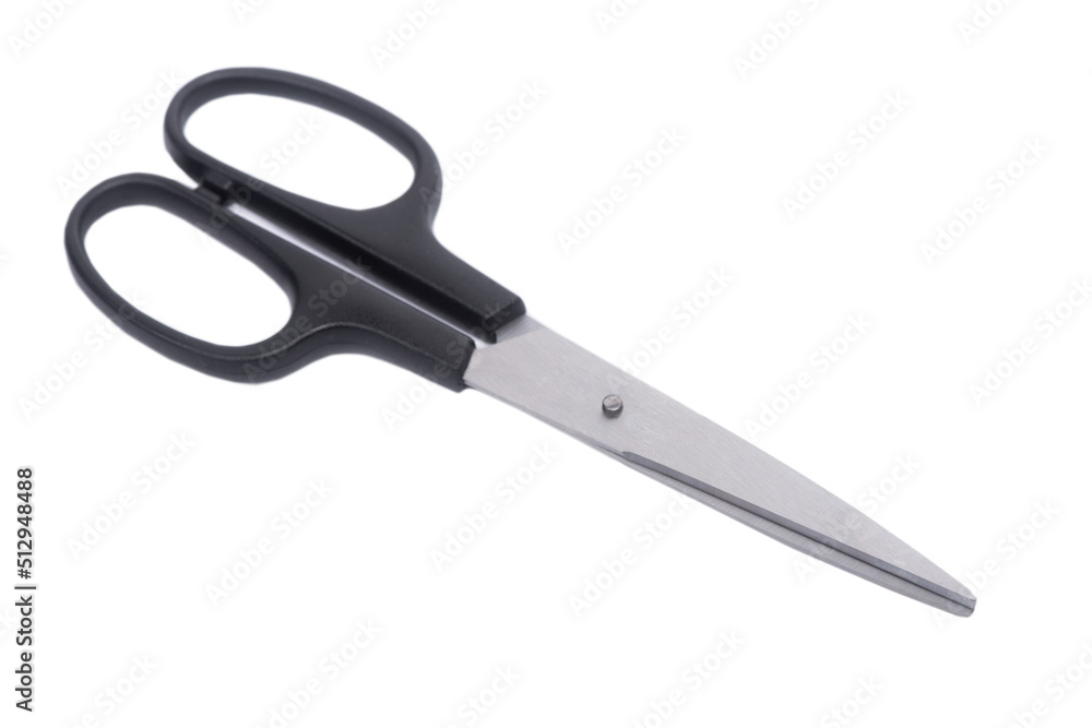New black stationery scissors isolated New black stationery scissors isolated
