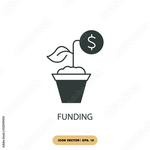 funding icons  symbol vector elements for infographic web
