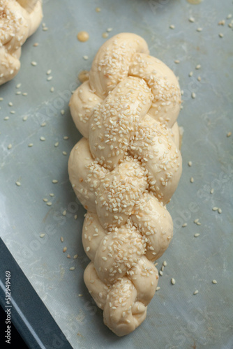 Challah braided bread for Shabbat