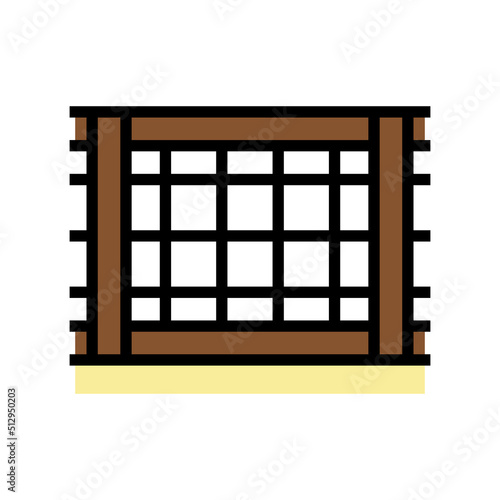 rural fence color icon vector. rural fence sign. isolated symbol illustration