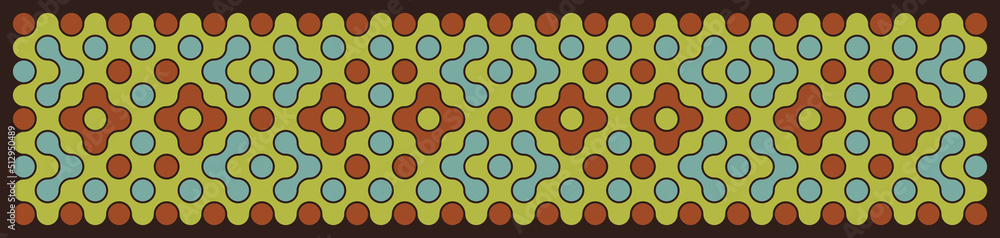 Multicolor truchet tiling connections illustration Multicolor truchet tiling connections illustration