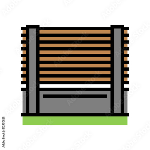 garden fence color icon vector. garden fence sign. isolated symbol illustration