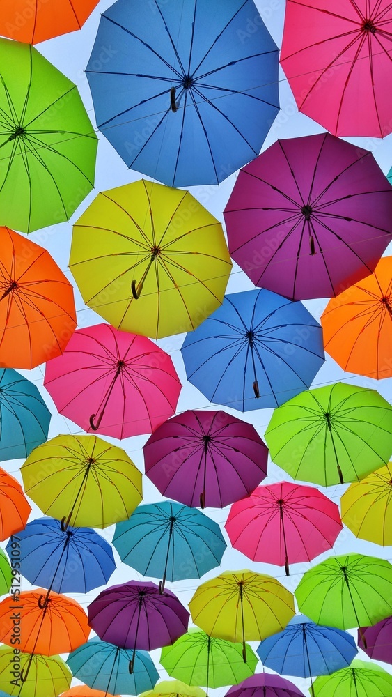 컬러풀한 우산, a colorful umbrella, カラフルな傘 (2)