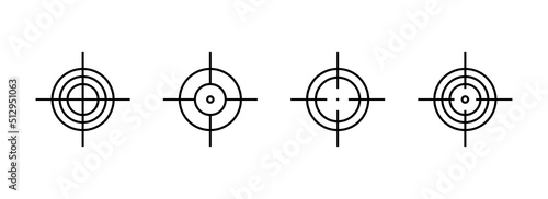 Crosshairs vector symbol set