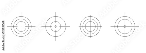Crosshairs vector symbol set