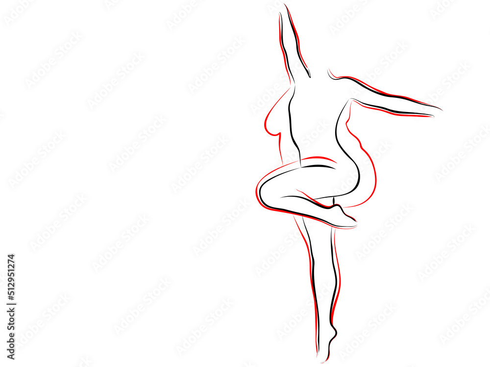 Fototapeta premium Vector conceptual fat overweight obese female vs slim fit healthy body after weight loss or diet with muscles thin young woman isolated. Fitness, nutrition or fatness obesity, health silhouette shape