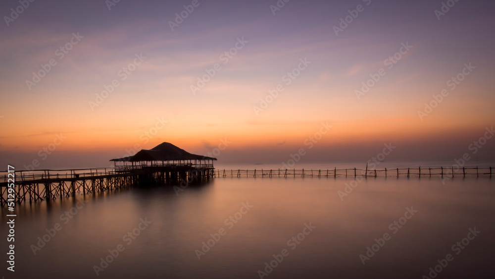 Sunrise at east Surabaya, Indonesia.