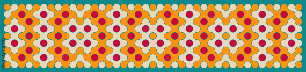 Multicolor truchet tiling connections illustration Multicolor truchet tiling connections illustration